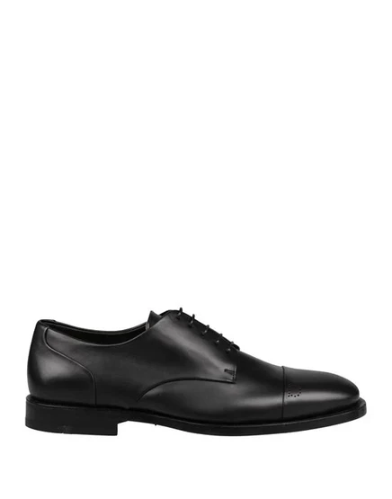 Мужские дерби Ferragamo кожаные, чёрные