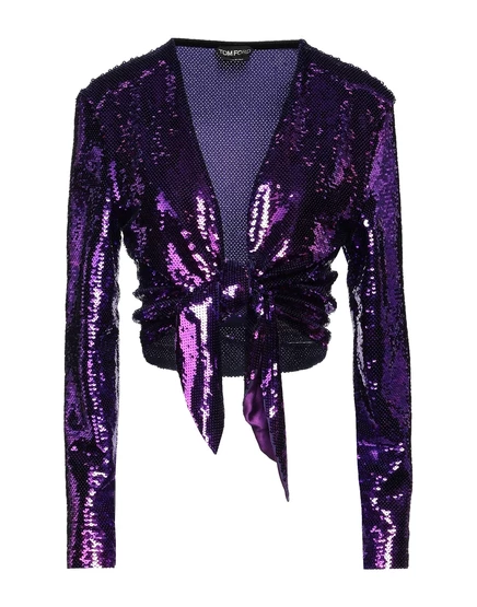 Женский кардиган Tom Ford PAPERMAG с пайетками, фиолетовый