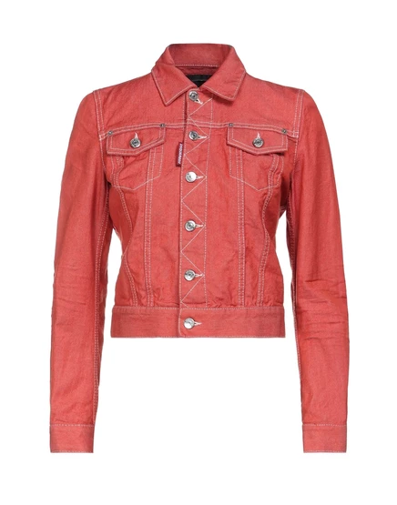 Женская джинсовая куртка DSquared2, ржаво-коричневая