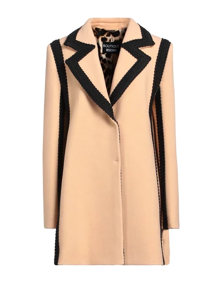 Женское пальто Boutique Moschino однобортное, бежевое