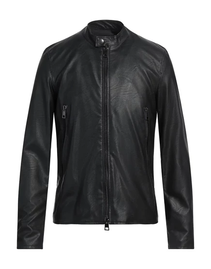 Мужская байкерская куртка Street Leathers, чёрная