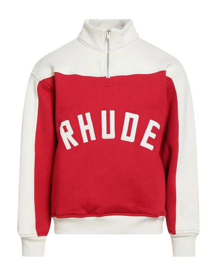 Мужской свитшот Rhude Papermag с короткой молнией, красный
