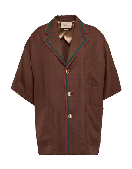 GUCCI Pубашка коричневый