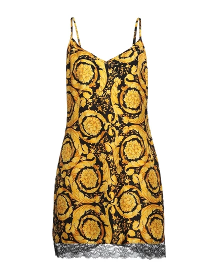 Женское платье-комбинация Versace, чёрное