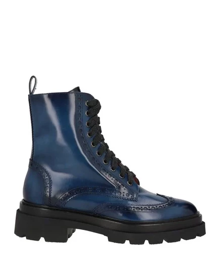 SANTONI Полусапоги и высокие ботинки тёмно-синий