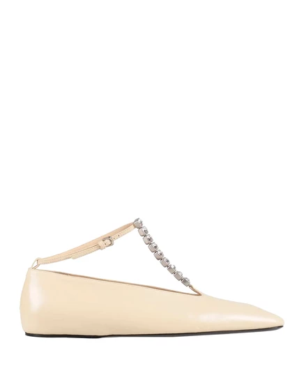 Женские балетки Jil Sander, кремовые