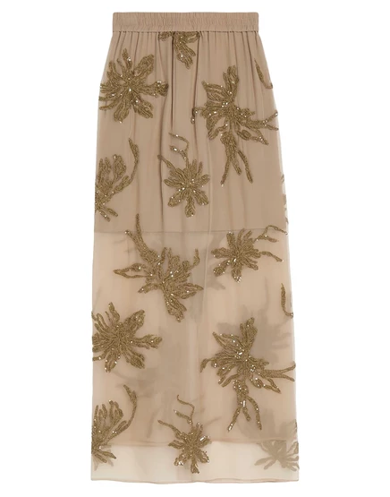 Женская юбка Brunello Cucinelli Papermag, шалфейная