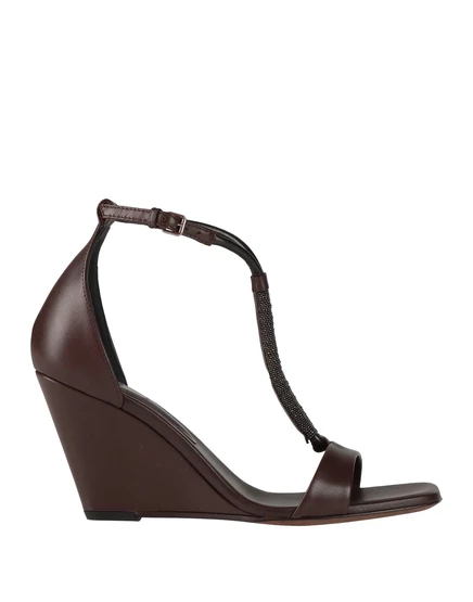 Женские босоножки Brunello Cucinelli PAPERMAG, темно-коричневые
