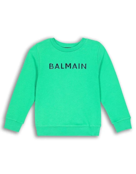 Свитшот для мальчиков Balmain, зеленый