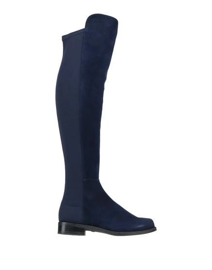 Женские сапоги Stuart Weitzman замшевые, темно-синие