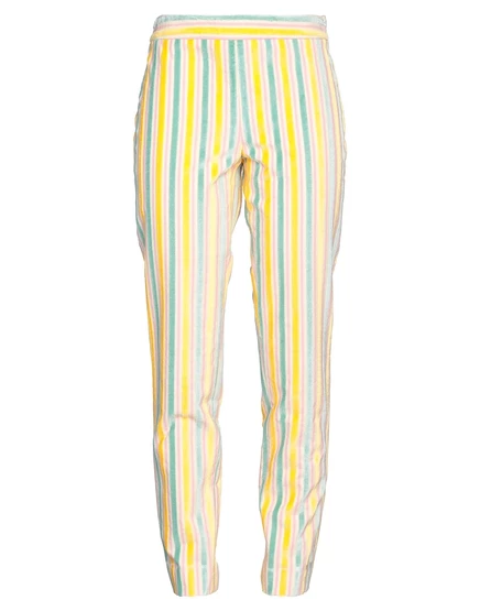Женские брюки Moschino Papermag, зауженные, желтые