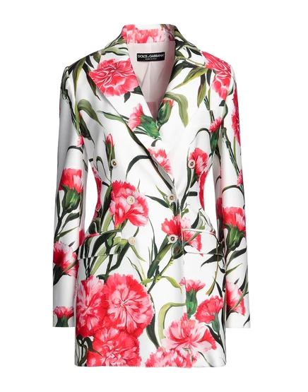 Женский пиджак Dolce&Gabbana Agata, цветочный, белый