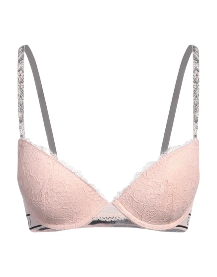 Женский бюстгальтер Emporio Armani JADR push-up кружевной, пудровый