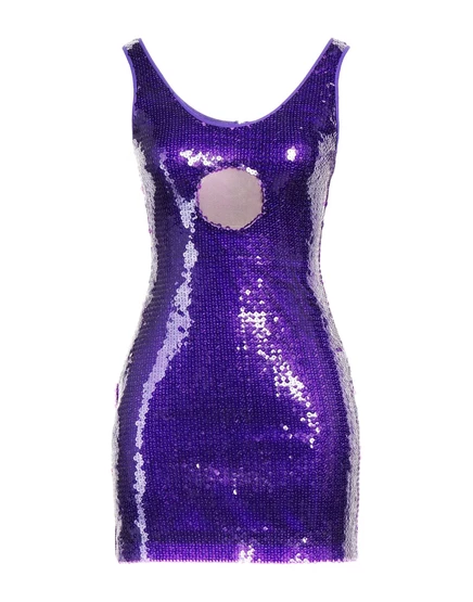 DAVID KOMA Mini dresses фиолетовый