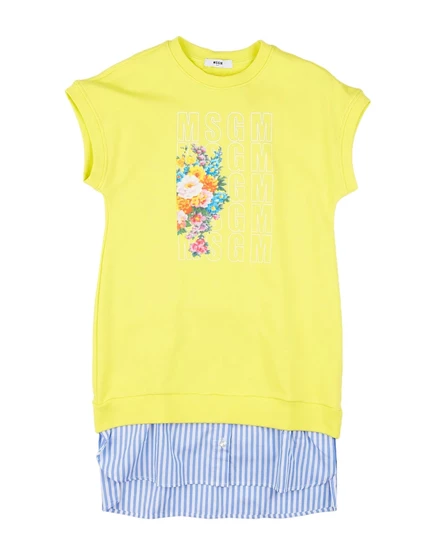 Детское платье MSGM Promotion Junior, лаймовое