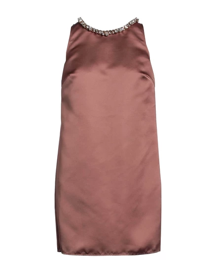 Мини-платье Elisabetta Franchi Braccialin, коричневое