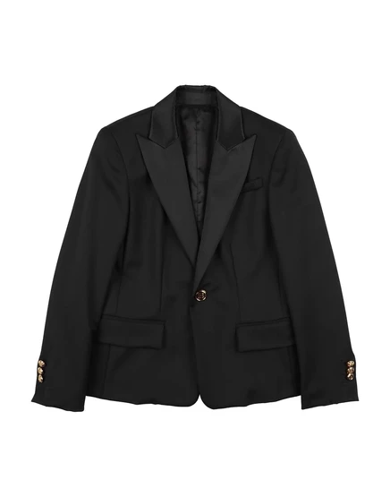 Мужской блейзер Balmain, шерстяной, черный
