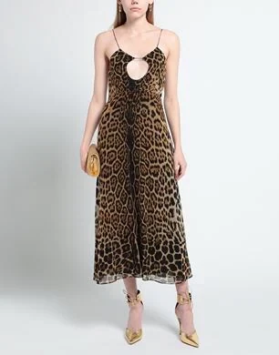 SAINT LAURENT Длинное платье песочный