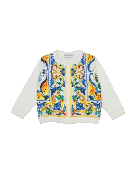 Женский кардиган Dolce & Gabbana с принтом пейсли, белый