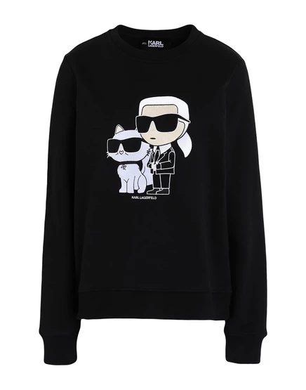 Женский свитшот Karl Lagerfeld с вышивкой, черный