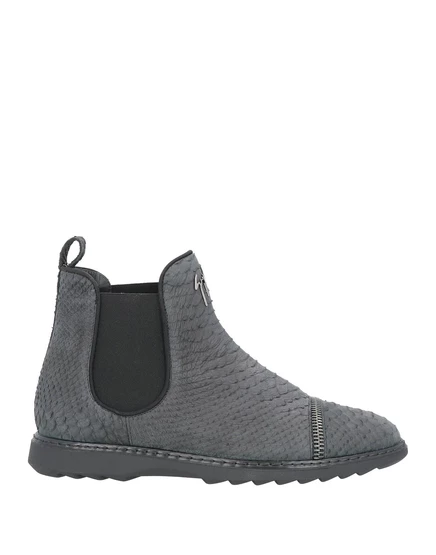 Мужские челси Giuseppe Zanotti кожаные, свинцово-серые