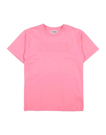 Детская футболка Moschino Kid, розовая