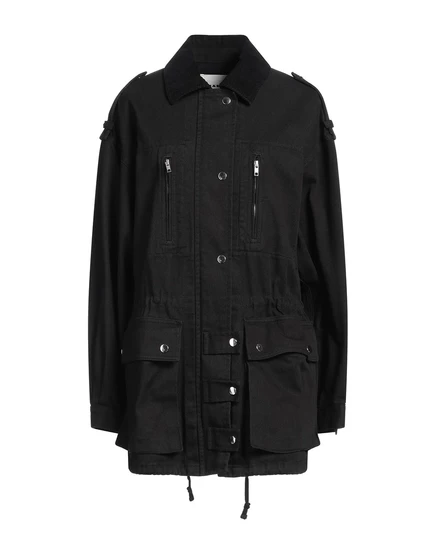 Женская куртка MARANT TOILE Lorenz_SP хлопковая, черная