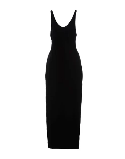 Женское длинное платье Saint Laurent, чёрное