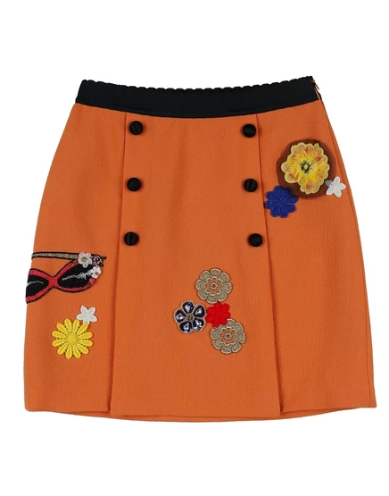 Детская юбка Dolce&Gabbana Junior, оранжевая