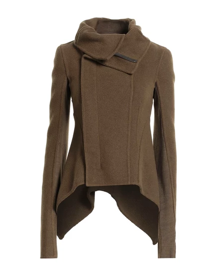 Женская куртка Rick Owens Lorenz_SP, кашемир, хаки