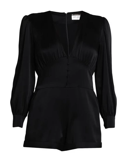 Женский комбинезон Saint Laurent с шортами, чёрный