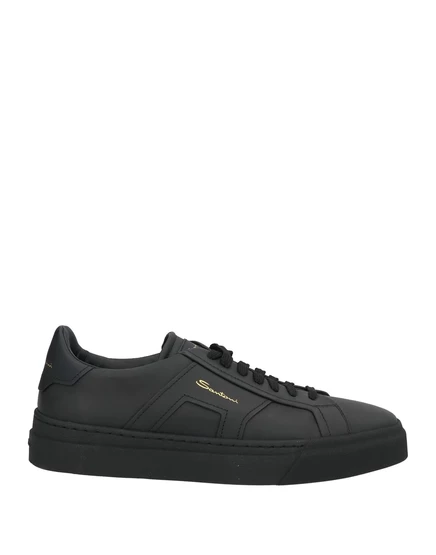 Женские кроссовки Santoni кожаные, чёрные