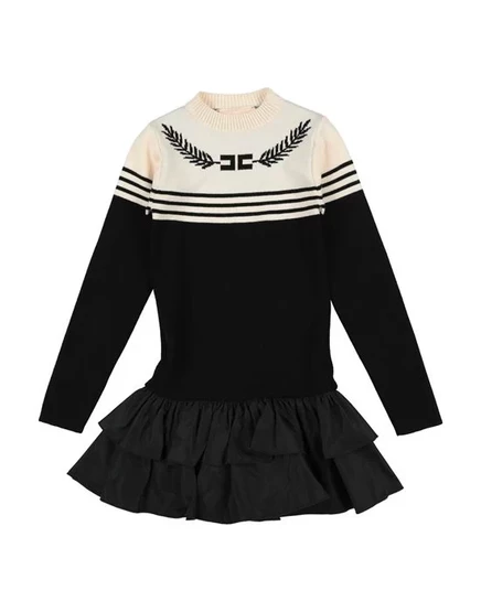 Детское платье Elisabetta Franchi вязаное, черное