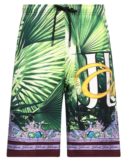 Мужские шорты Just Cavalli флисовые, зеленые