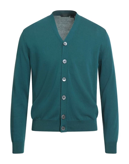 Мужской кардиган Zanone Cardigans, хлопок, петроль