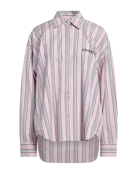 Женская рубашка MSGM Lorenz_SP со стразами, сиреневая