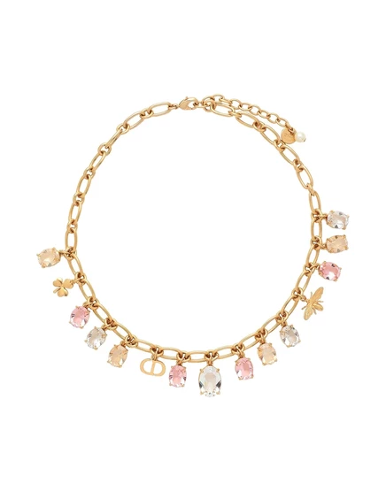 Женское ожерелье Dior HAMISH с кристаллами, золотистое