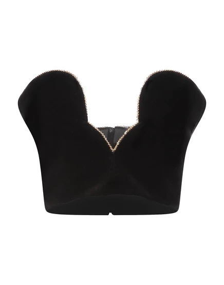 Женский корсет saint laurent бархатный, чёрный