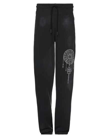 Мужские брюки Marcelo Burlon WONDERWOMAN флисовые, чёрные