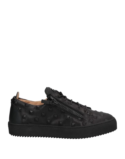 Мужские кеды Giuseppe Zanotti Superman кожаные, чёрные