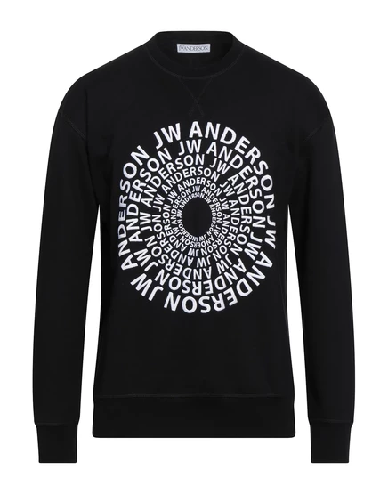 Мужской свитшот JW Anderson Papermag с принтом, черный