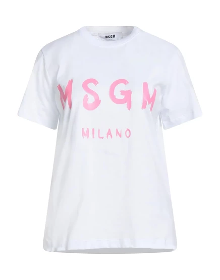 Женская футболка MSGM PAPERMAG, белая
