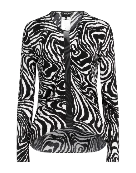 Женский топ Tom Ford PAPERMAG, вискоза и шелк, черный