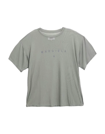 Женская футболка MM6 MAISON MARGIELA, зелёная милитари