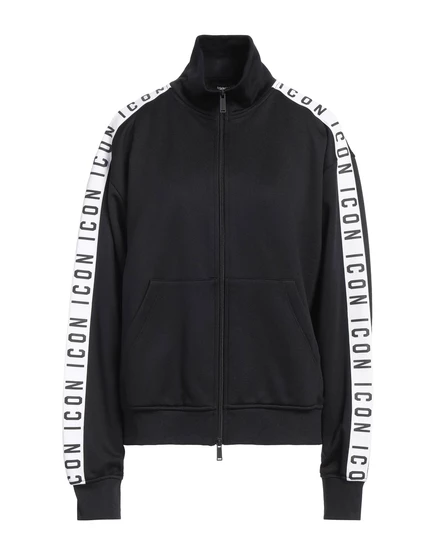 Женский свитшот DSquared2 с воротником-стойкой, черный