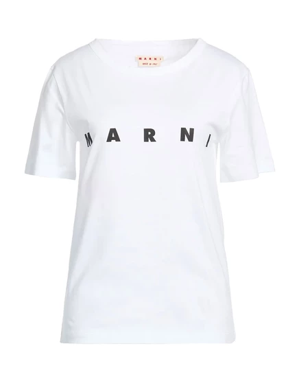 Женская футболка Marni с логотипом, белая