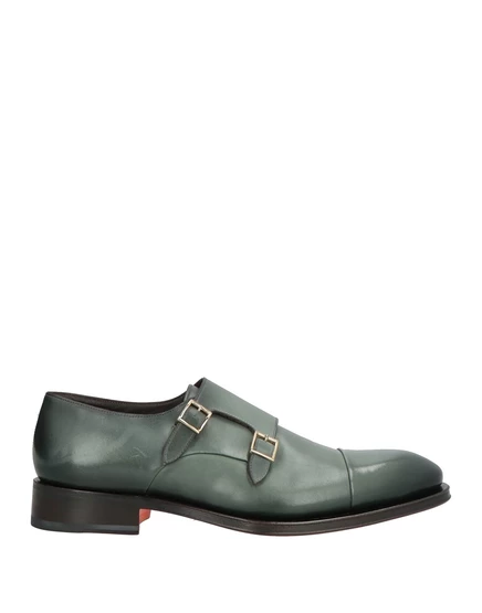 Мужские лоферы Santoni, темно-зеленые