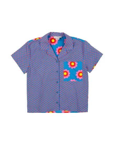 Детская рубашка Stella McCartney Kids, голубая