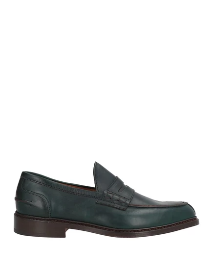 Мужские лоферы Tricker's, кожаные, темно-зеленые
