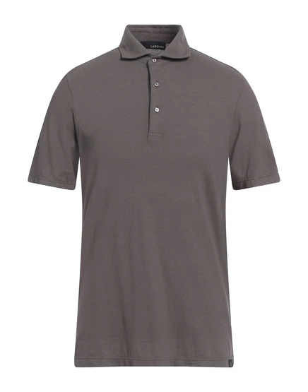 Мужское поло LARDINI хлопковое, серое